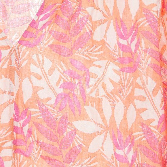 SIGRID OLSEN 100% Linen Floral Blouse Small - Picture 2 of 5